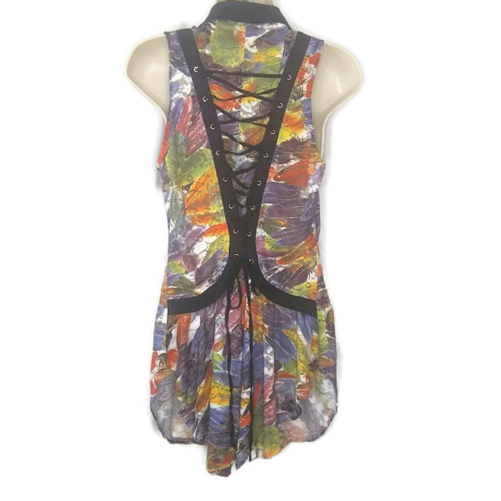 Colorful Sleeveless Tunic Top